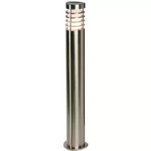 Image of Loops - Outdoor Garden Bollard Light Brushed Steel 9.2W Outside Path LED Lamp Post IP44