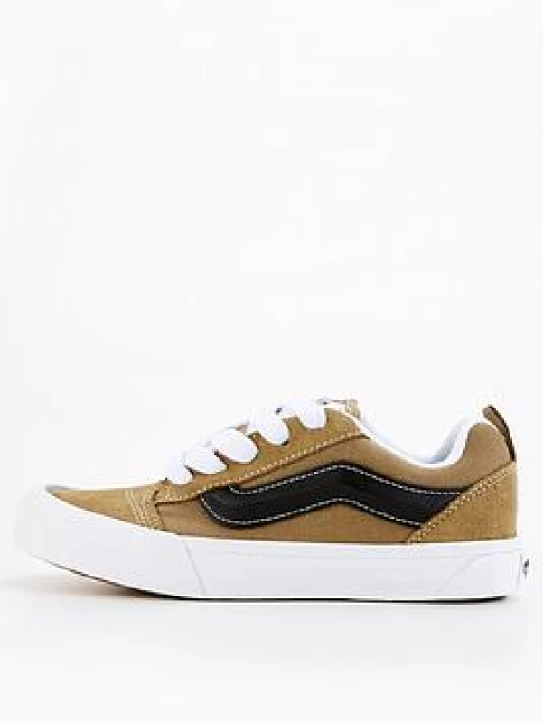 Image of Vans Kids Knu Skool Leather Trainers black/khaki Baby 38 (5);36 (3.5)