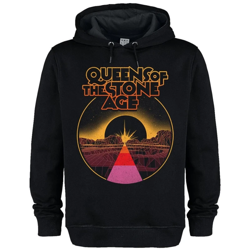Image of Amplified Amplified Men Eye Of The Moon Queens Of The Stone Age Hoodie in Black Size: X-Small Black XS Male 5063652153192