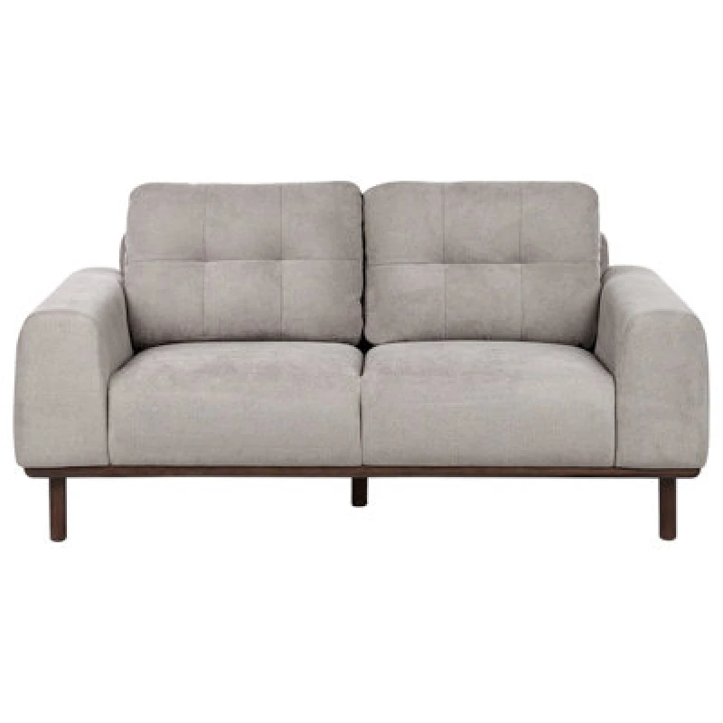 Image of Beliani Sofa 2 Seater Laurila Fabric Light Grey