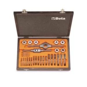 Image of Beta Tools 446/C30 30pc Metric Tap & Die Set (M3-12) + Accessories 004460055