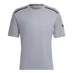 Image of adidas Workout PU-Coated T-Shirt Mens - Grey
