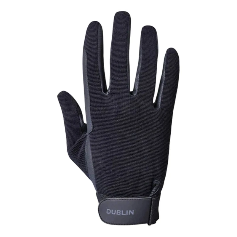 Image of Dublin All Season II Riding Gloves in Black Size: Small Black Unisex S