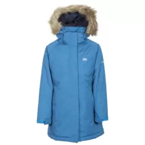 Image of Trespass Childrens Girls Fame Waterproof Parka Jacket (3-4 Years) (Cosmic Blue)