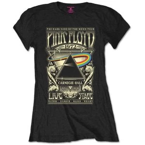 Image of Pink Floyd - Carnegie Hall Poster Womens Medium T-Shirt - Black