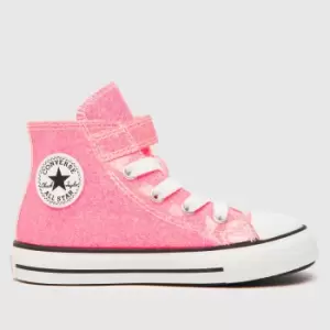 Image of Converse Pink All Star Hi 1v Sun-kissed Girls Toddler Trainers