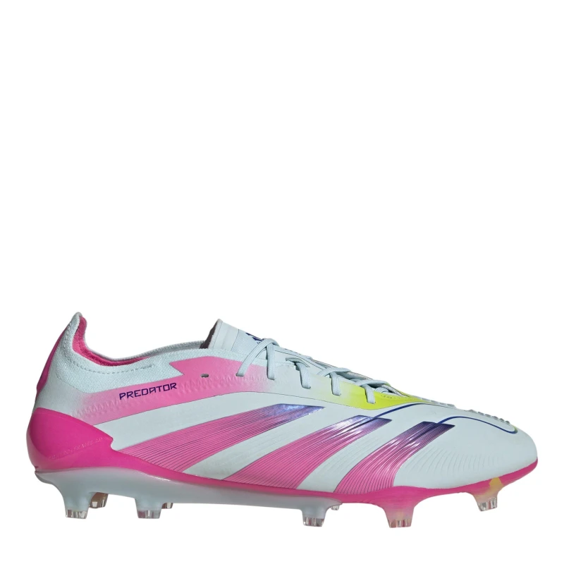Image of adidas Unisex Adults Predator Elite Firm Ground Football Boots Blue/Pink/Yel unisex 11 (46)