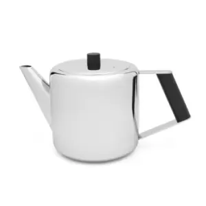 Image of Bredemeijer Teapot Double Wall Duet Boston Design 1.1L in Polished Steel with Bl