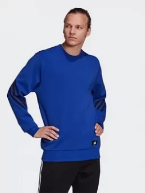 Image of adidas Sportswear Future Icons 3-stripes Sweatshirt, Blue, Size XL, Men