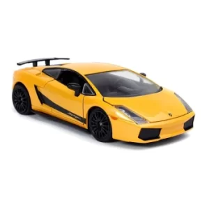 Image of FAST & FURIOUS Hollywood Rides Lamborghini Gallardo Superleggera Sports Car Die-cast Vehicle, 8 Years or Above, Scale...