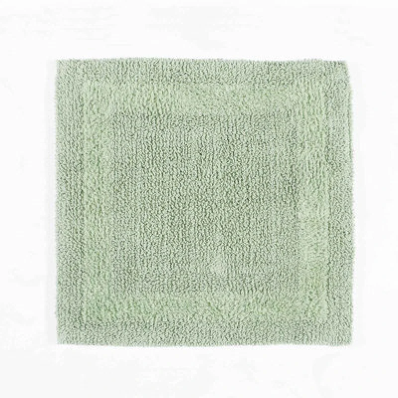 Image of Homescapes Luxury Reversible Cotton Shower Mat - Sage Green