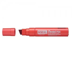 Image of Pentel N50XL-B Jumbo Chisel Tip Marker Red PK6
