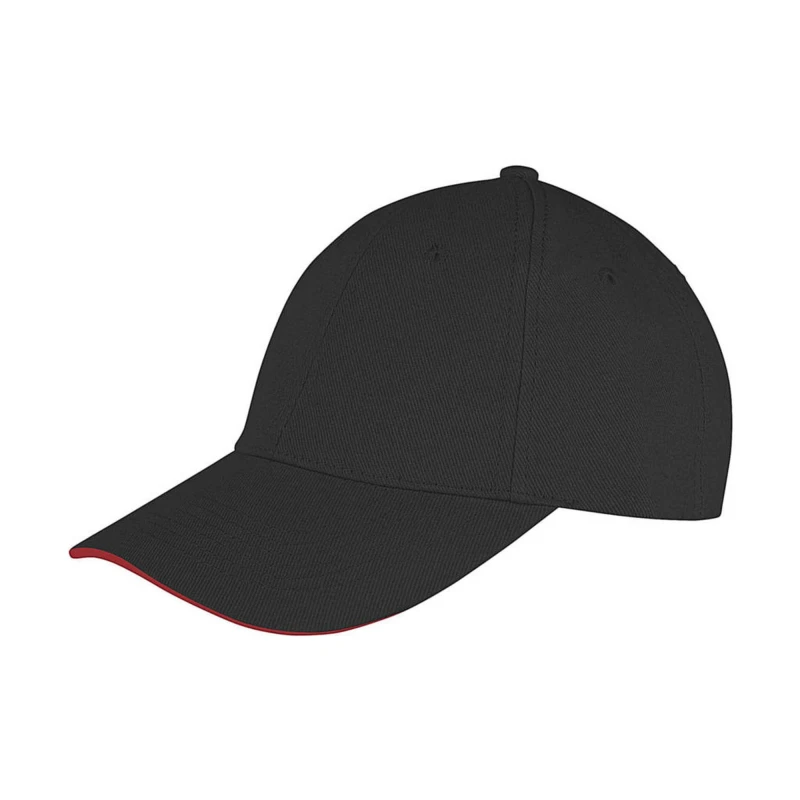 Image of Result Result Men Core Memphis Sandwich Peak Cap in Black One Size Male 5057819676945