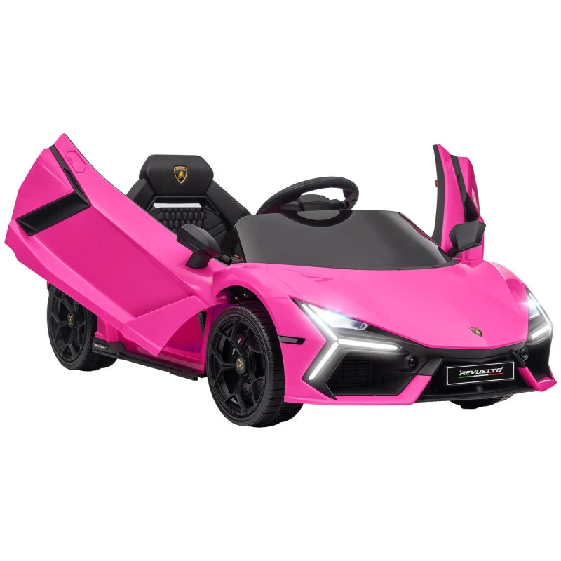 Image of AIYAPLAY Lamborghini Revuelto Licensed Ride On Car, with Suspension, Pink 370-330V70PK