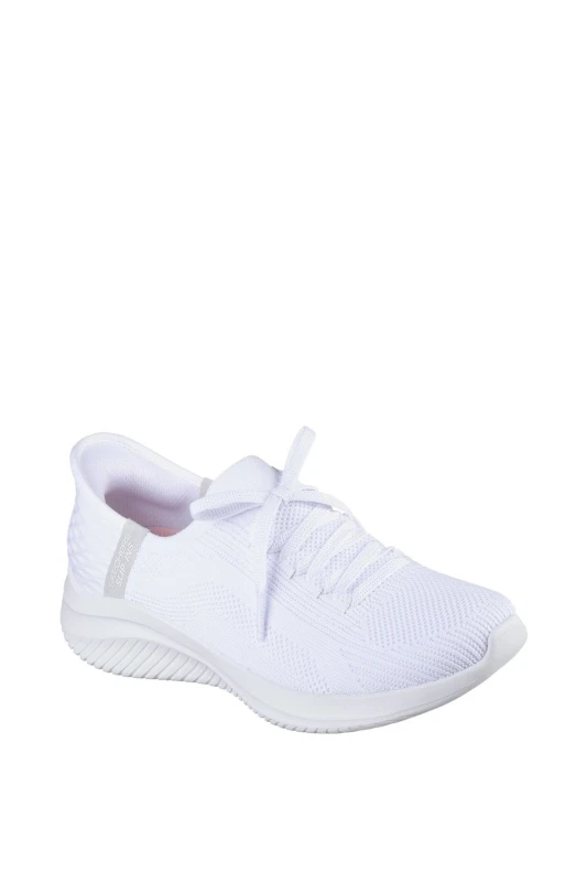 Image of Skechers Womens Ultra Flex 3.0 - Brilliant Trainer in White Size: 6 White Female 6