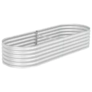 Image of Vidaxl Garden Raised Bed 240x80x44cm Galvanised Steel Silver