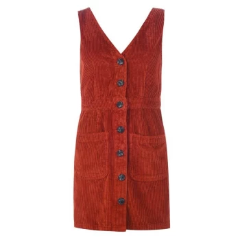 Image of Jack Wills Amber Corduroy Mini Dress - Rust