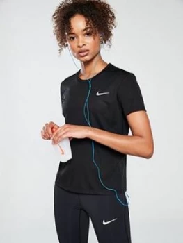 Image of Nike Running Miler Tee - Black, Size XL, Women