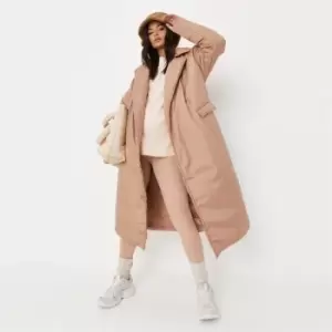 Image of Missguided Maternity Longline Formal Coat - Brown