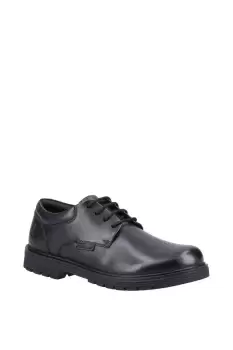 Image of Hush Puppies Black Tristan Senior Leather School Shoe