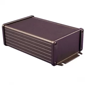 Image of Hammond 1457N1602BK IP65 Extruded Aluminium Black with Flanged Pan...