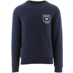 Image of Emporio Armani Loungewear Marine Blue Crew Neck Sweatshirt