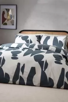 Image of Meta Abstract Geometric Cotton Rich Duvet Cover Set