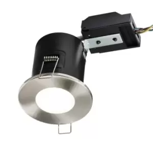 Image of KnightsBridge 230V IP20 Fixed GU10 Fire-Rated Downlight- Brushed Chrome