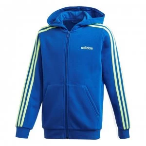 Image of adidas adidas Boys 3-Stripes Full Zip Track Top Hoodie - Royal/Green