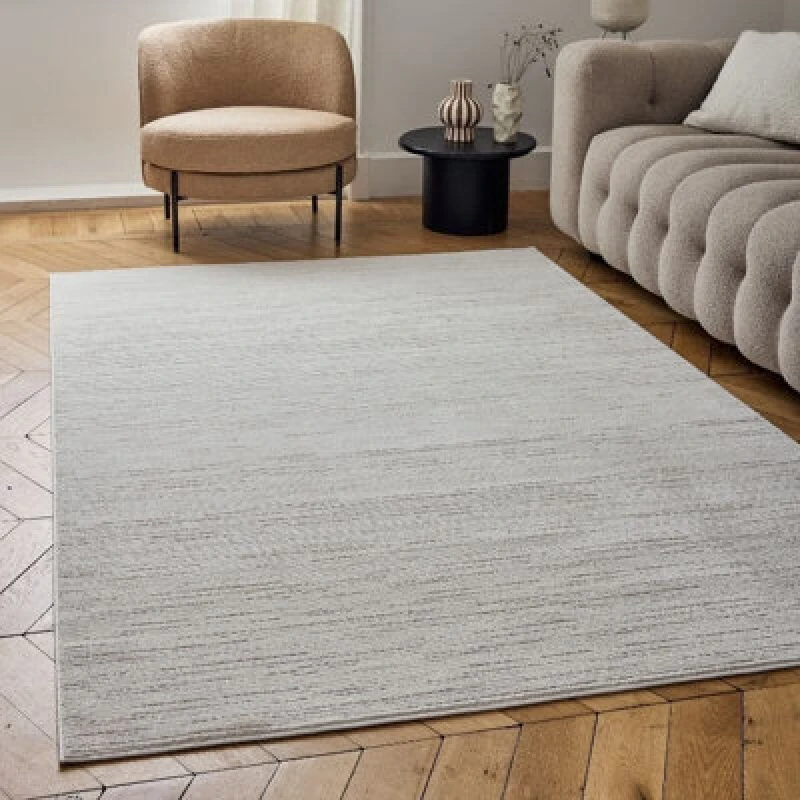 Image of THE RUGS Carmel Modern Area Rugs & Runners Striped Design Soft Pile in Beige Size: 160cm x 230cm Beige Unisex 160cm x 230 cm