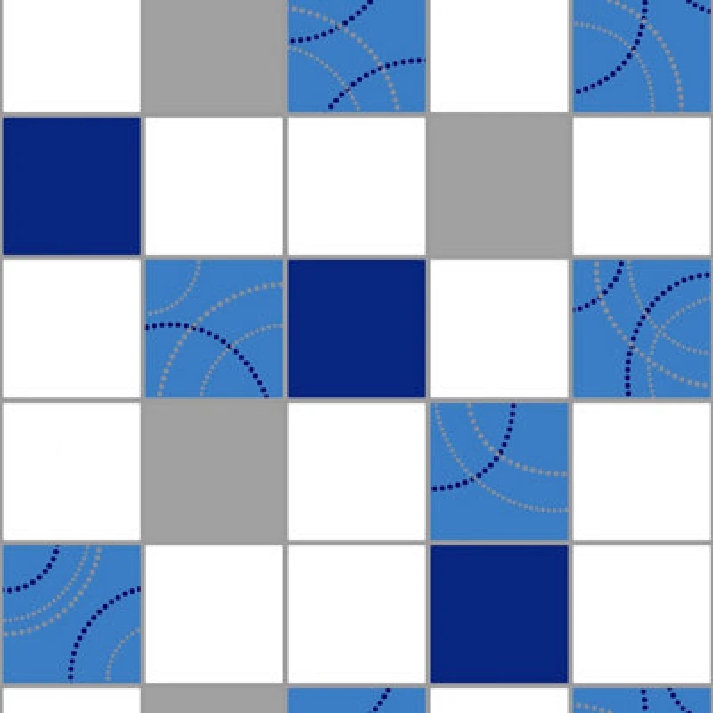 Image of Debona Blue White Dotty Tiled Wallpaper Modern Contemporary Kitchen Bathroom