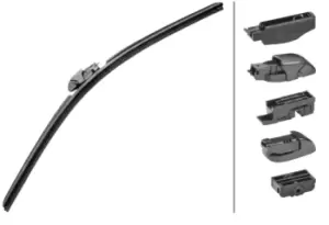 Image of HELLA Wiper blade 9XW 358 053-191 Windscreen wiper,Window wiper VW,AUDI,MERCEDES-BENZ,Golf IV Schragheck (1J1),Golf V Schragheck (1K1),POLO (9N_)