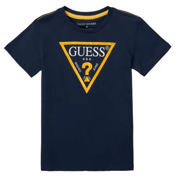 Image of Guess THOLMA boys's Childrens T shirt in Blue - Sizes 8 ans,10 ans,12 ans,14 ans,16 ans,18 ans
