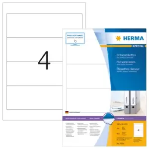 Image of HERMA File labels A4 192x61mm white paper matt opaque 400 pcs.