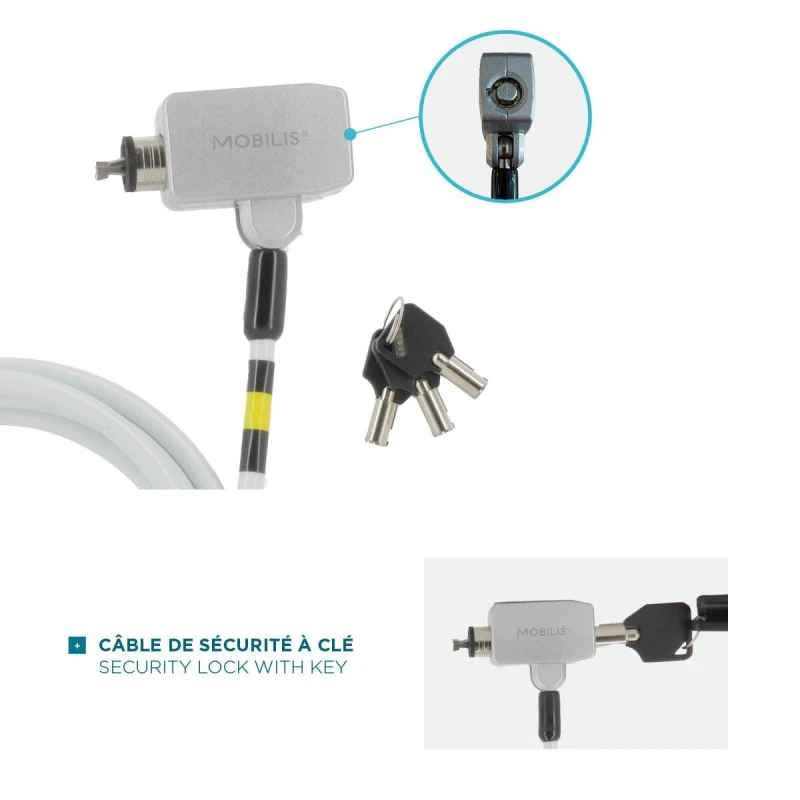 Image of Mobilis Mobilis 001393 cable lock White 1.8 m 001393