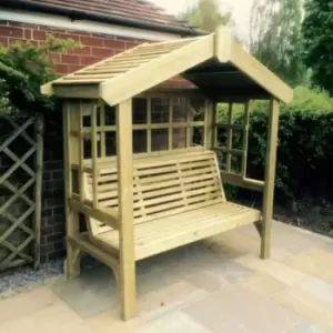 Image of Hawthorn Cottage Arbour Trellis Three Seater, Wood