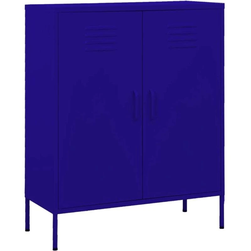 Image of VIDAXL Storage Cabinet Navy Blue 80x35x101.5cm Steel Vidaxl 8720286564752