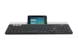 Image of K780 - Standard - Wireless - RF Wireless + Bluetooth - QWERTZ - Grey - White