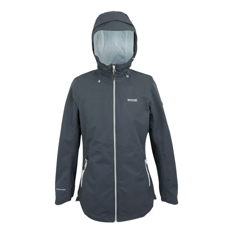 Image of Regatta Hamara Waterproof Jacket Womens - Grey Grey 16