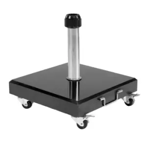 Image of Platinum Rome Wheeled 40kg Polished Parasol Base - Black