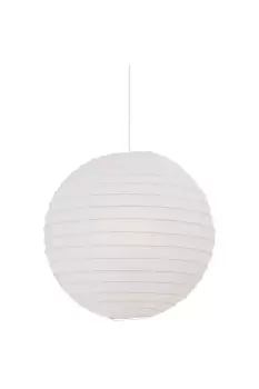 Image of Rice Paper 48cm Globe Pendant Ceiling Light White
