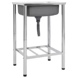 Image of VidaXL Camping Sink Single Basin - Stainless Steel