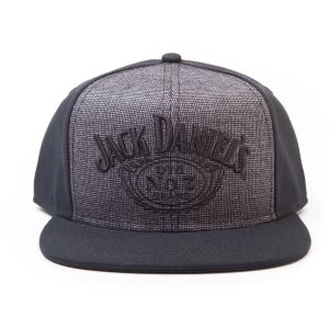 Image of Jack Daniel'S - Embroidered Logo Unisex Pop-Lock Adjusting Strap Cap - Black/Grey