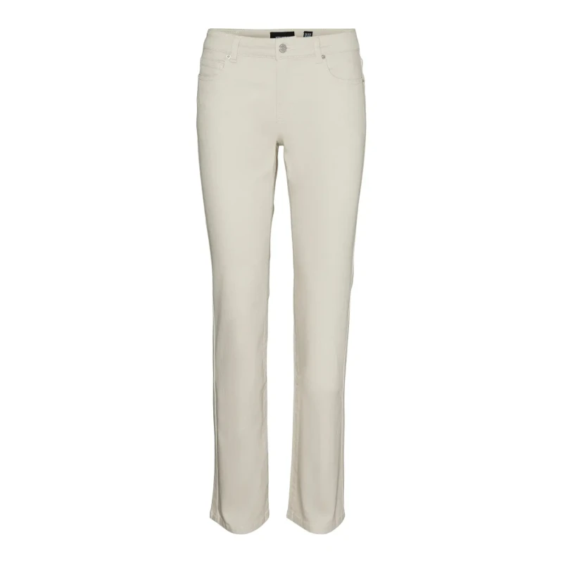 Image of Vero Moda Womens straight Trousers Vero Moda Wild DAF MR Beige Female Sx30