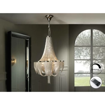 Image of Schuller Minerva - 10 Light Dimmable Grand Chandelier with Remote Control Chrome, G9