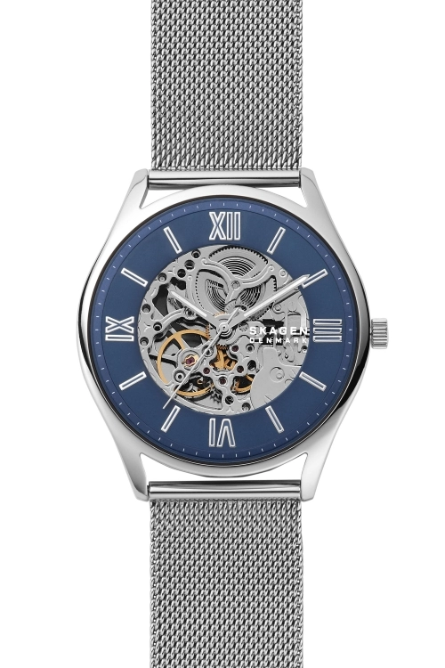Image of Skagen Blue And Silver 'Holst' Automatic Classical Watch - SKW6733