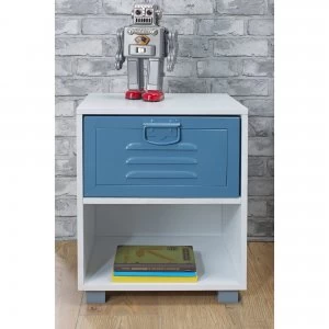 Image of 1 Drawer Bedside Table with Metal Drawer