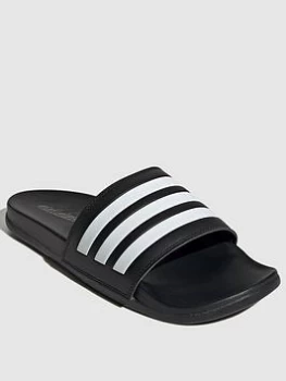 Image of adidas Adilette Comfort - Black/White, Size 7, Men
