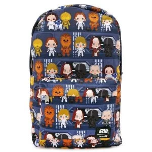 Image of Loungefly Star Wars Chibi Nylon Backpack