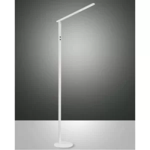 Image of Fabas Luce Ideal LED Integrated Floor Lamp White Glass